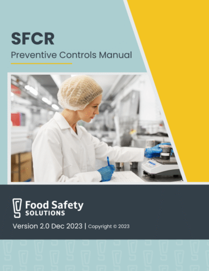 SFCR Preventive Controls Template Manual